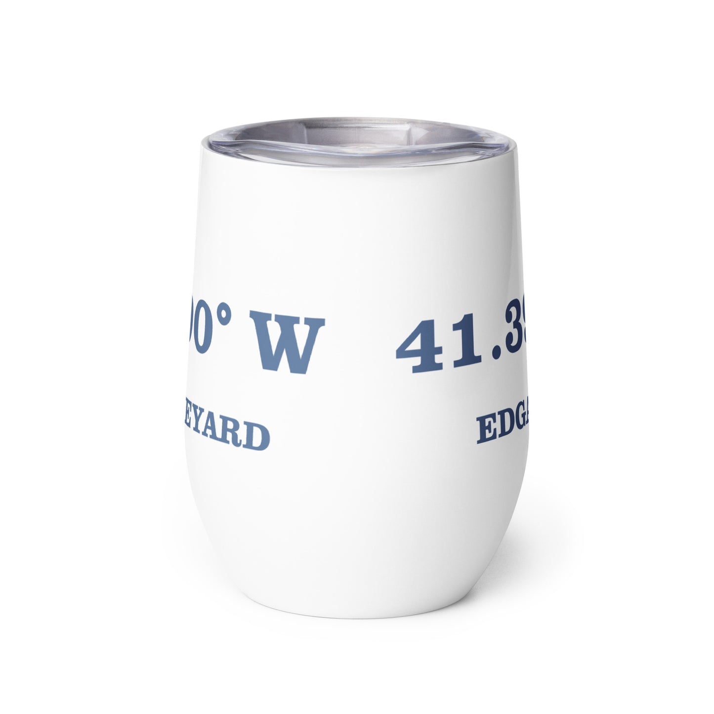 Edgartown Lat and Long Wine tumbler