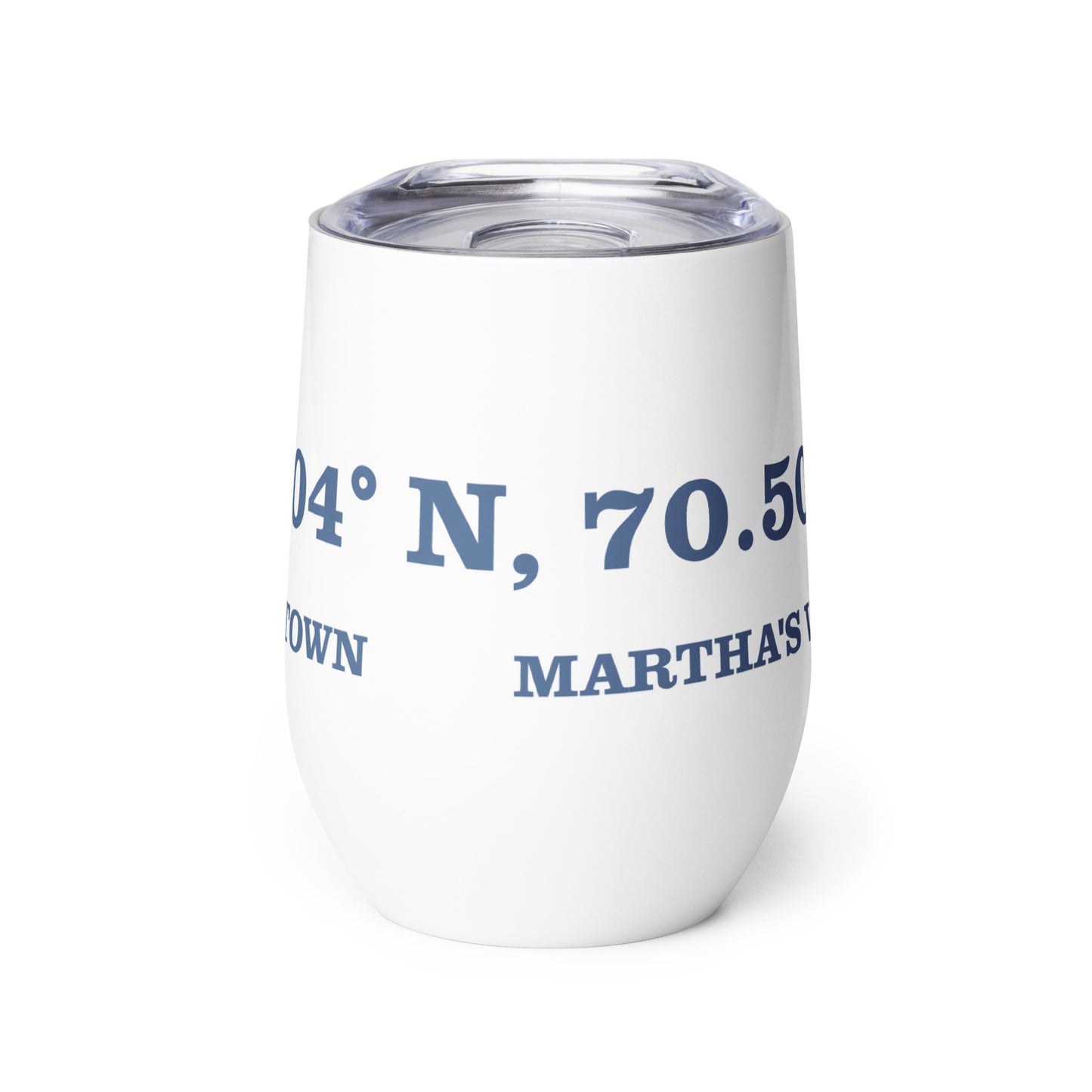 Edgartown Lat and Long Wine tumbler