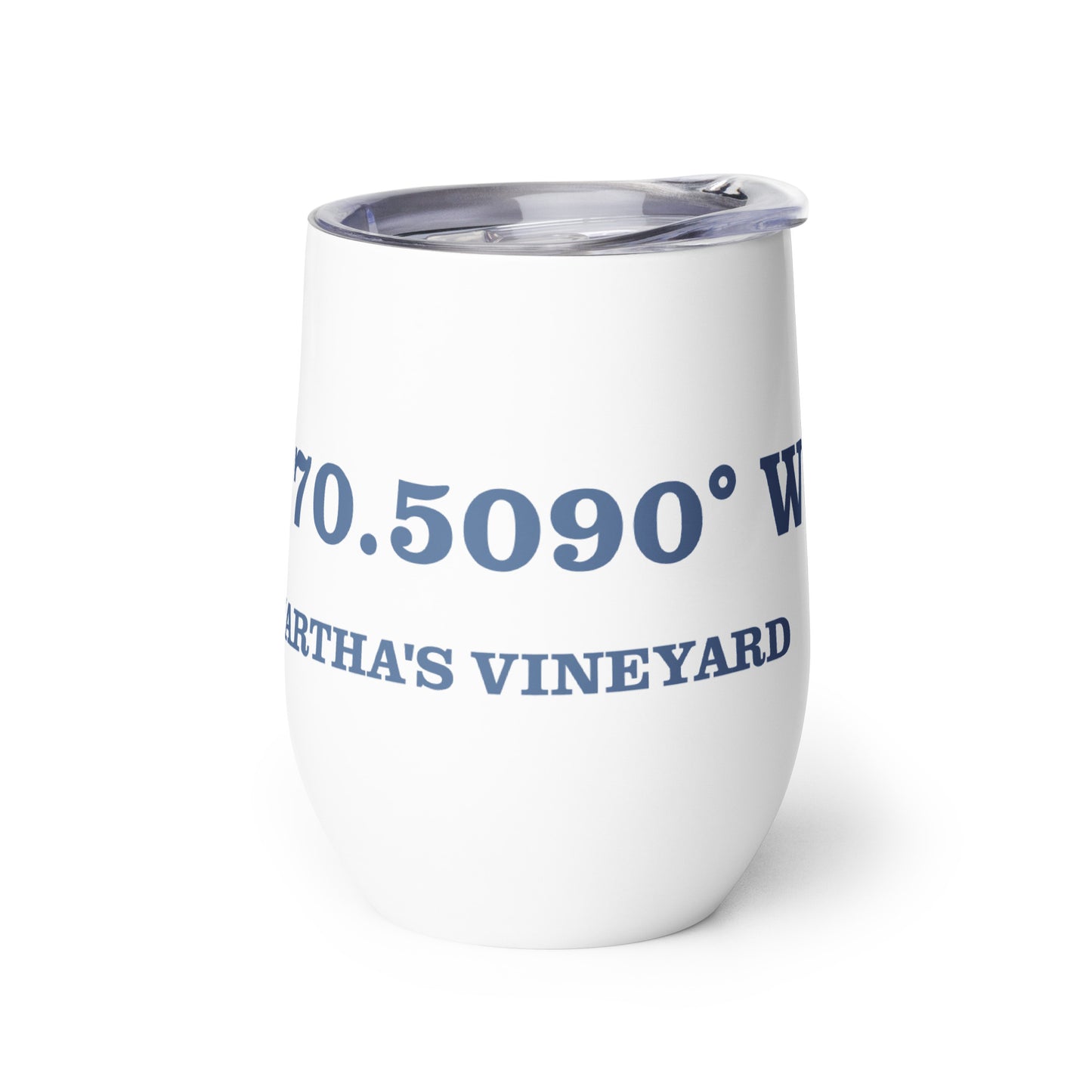 Edgartown Lat and Long Wine tumbler
