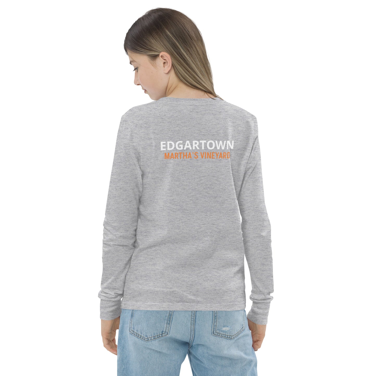 Edgartown Long and Lat Youth long sleeve tee