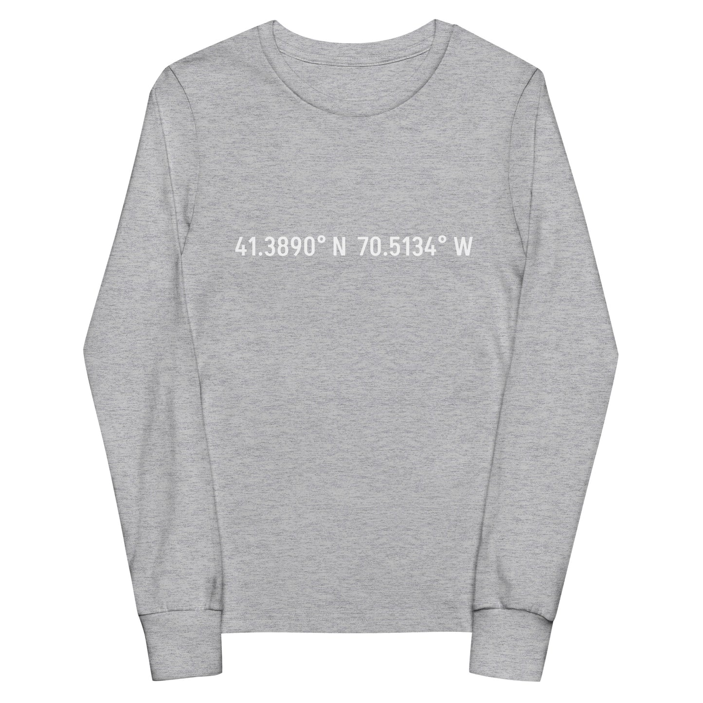 Edgartown Long and Lat Youth long sleeve tee