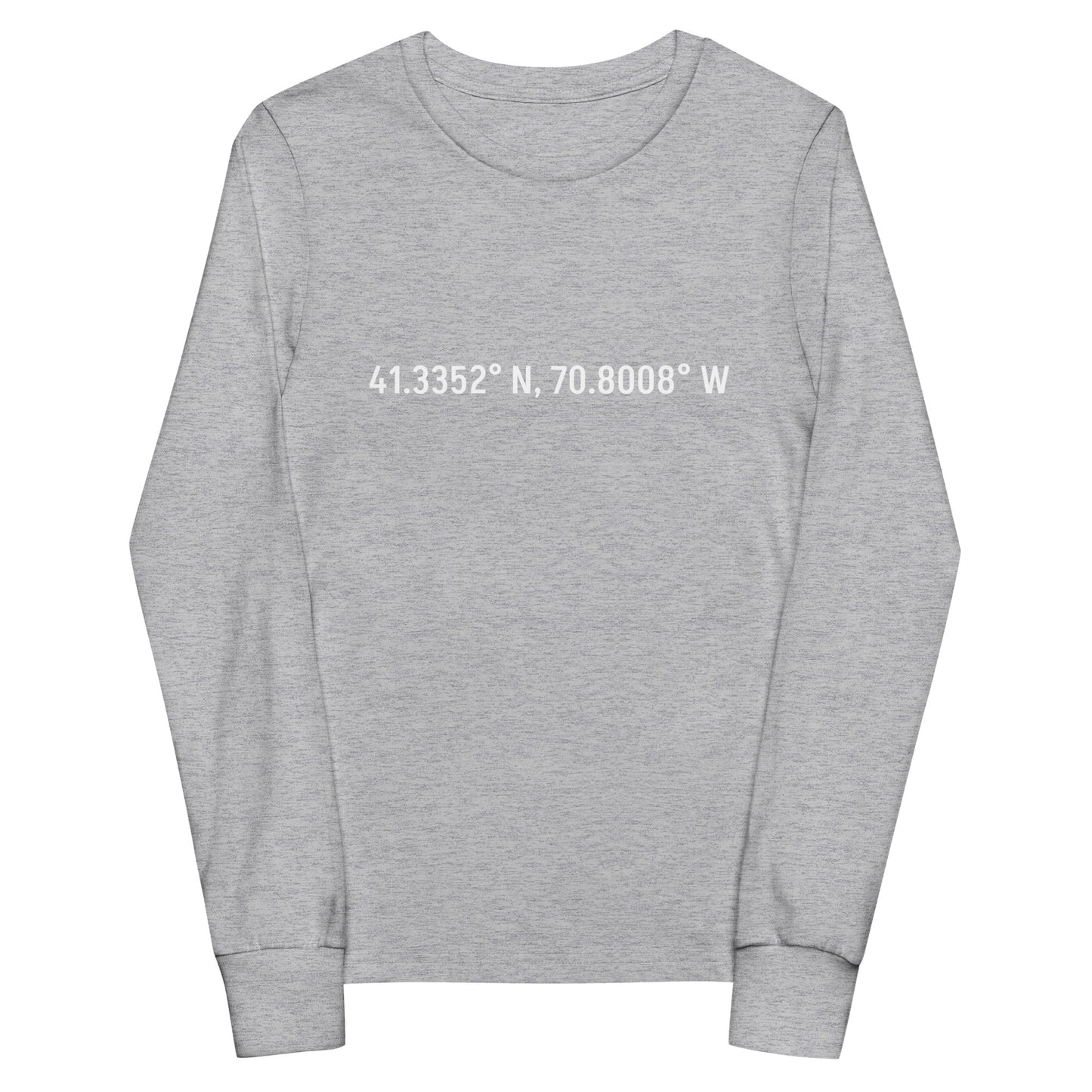 Aquinnah Youth long & lat long sleeve tee
