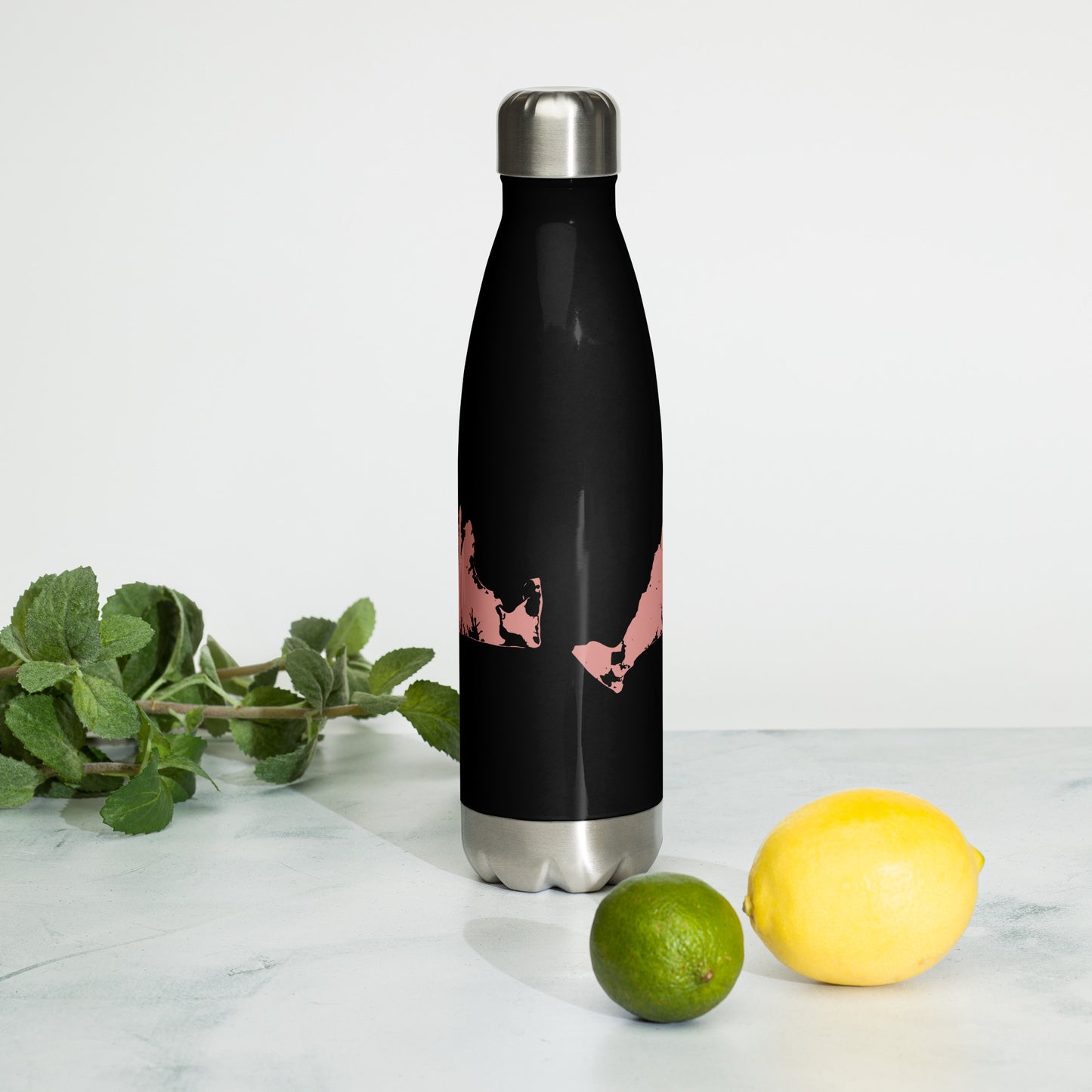 Pink Island Stainless Steel Water Bottle