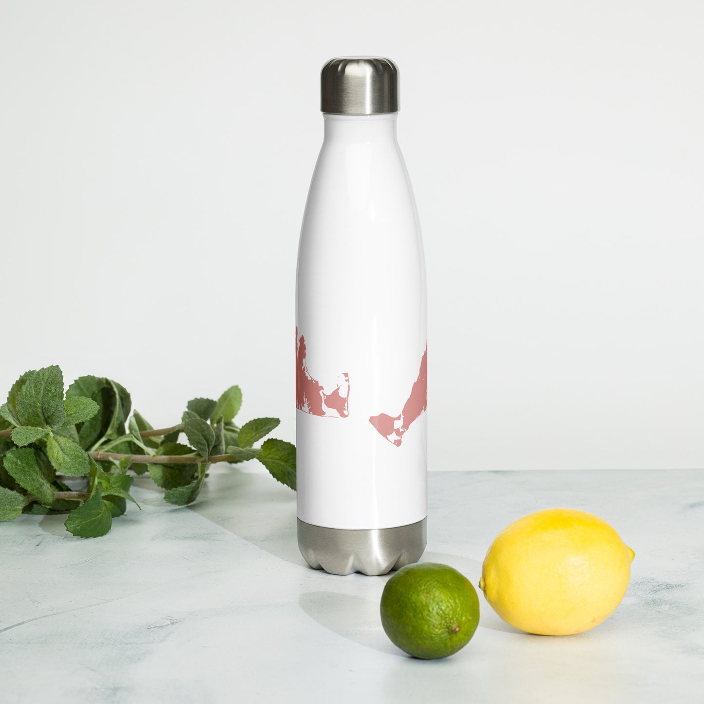 Pink Island Stainless Steel Water Bottle