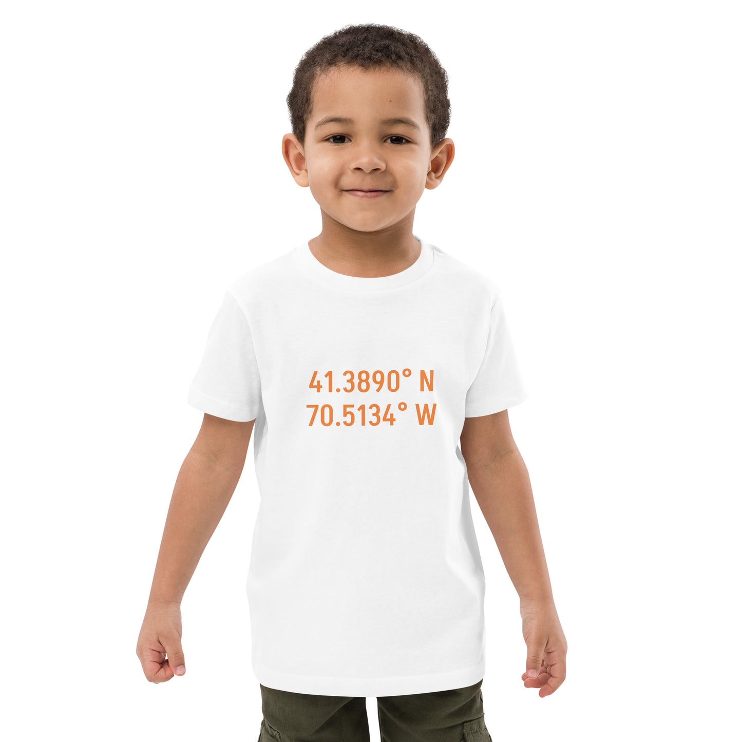 Edgartown Longitude Latitude Organic Kids t-shirt