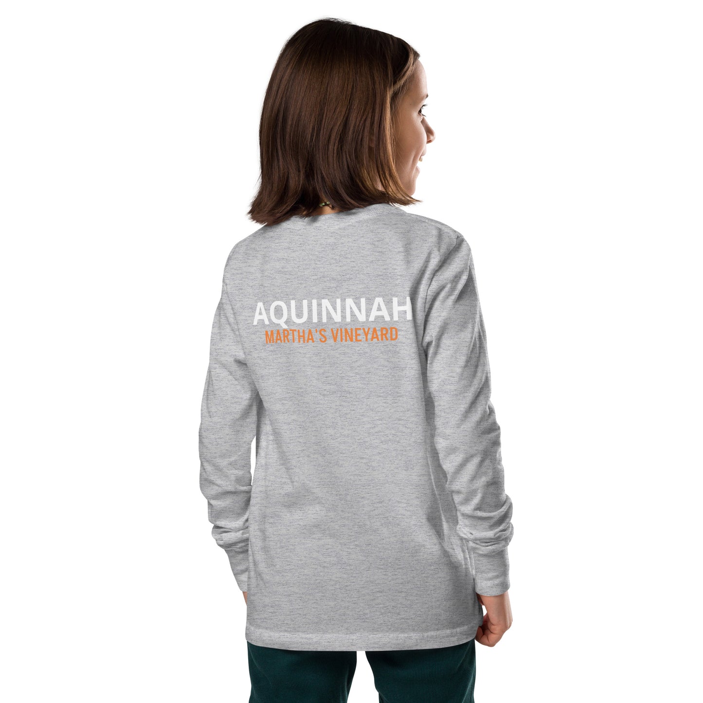 Aquinnah Youth long & lat long sleeve tee