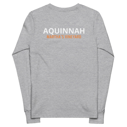 Aquinnah Youth long & lat long sleeve tee