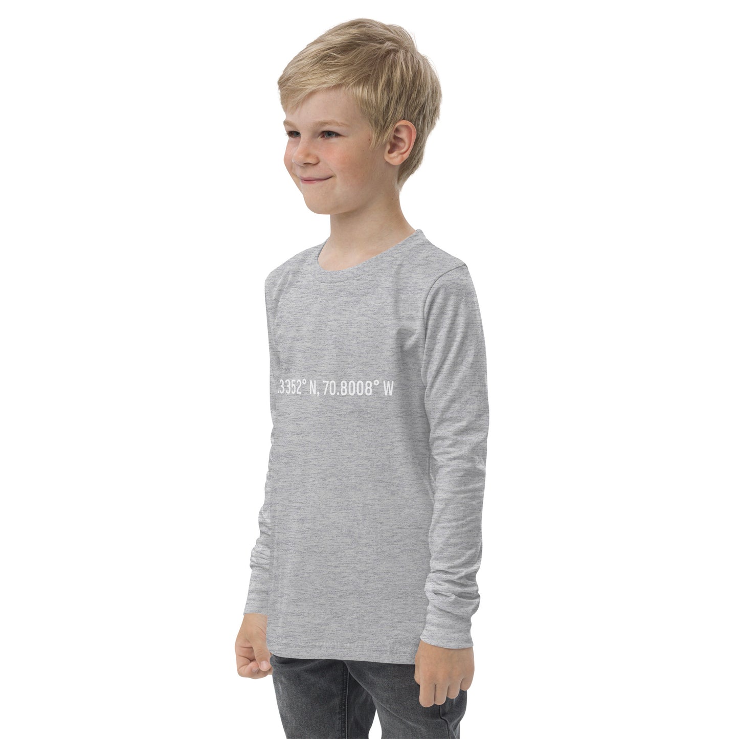 Aquinnah Youth long & lat long sleeve tee