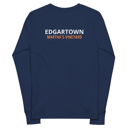 Edgartown Long and Lat Youth long sleeve tee