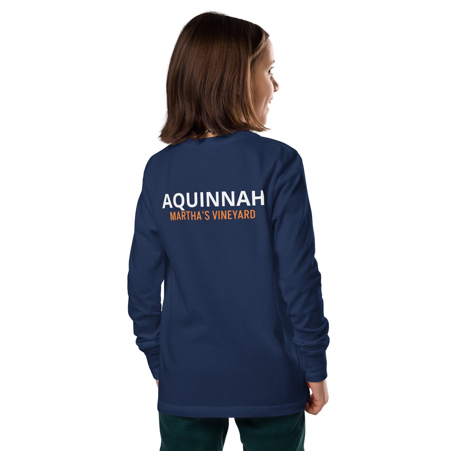 Aquinnah Youth long & lat long sleeve tee