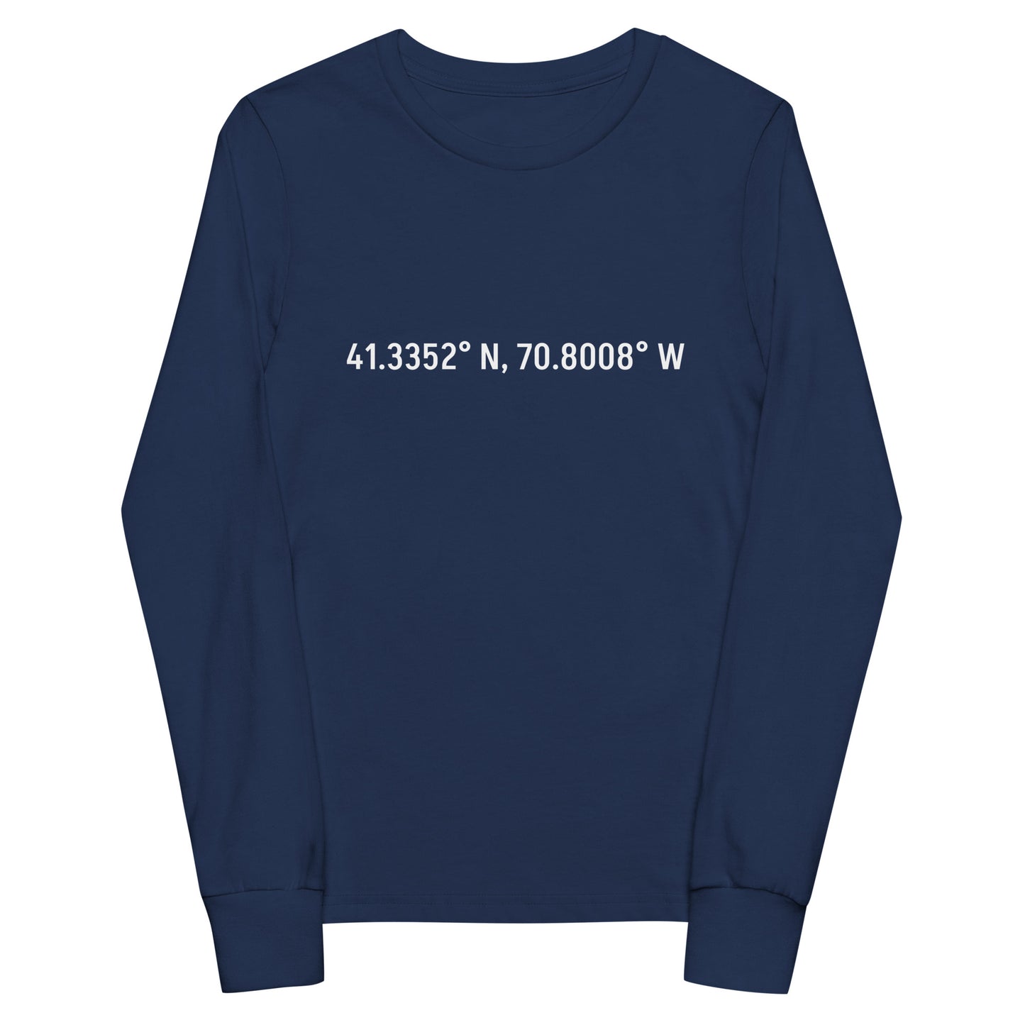 Aquinnah Youth long & lat long sleeve tee