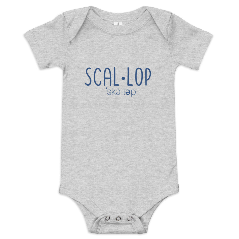 Scallop short sleeve one piece