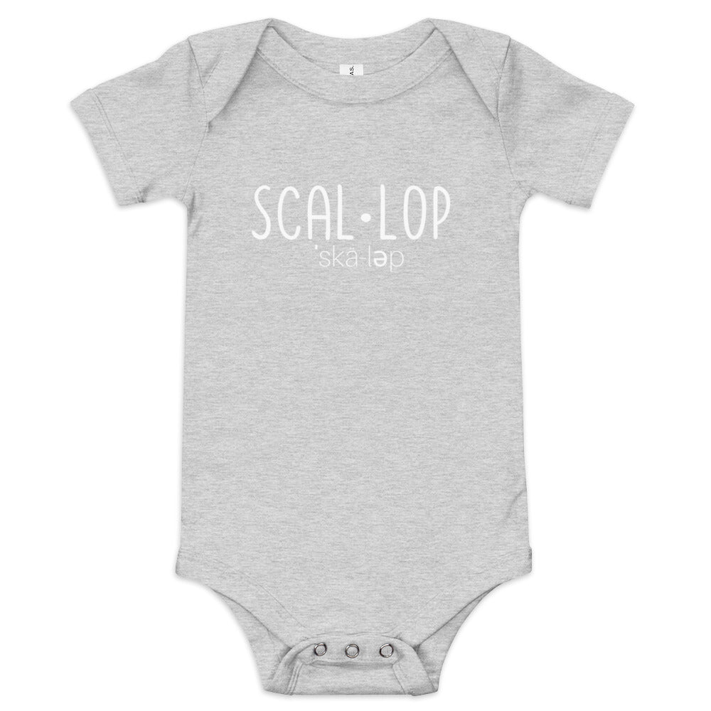 Scallop (White) Baby short sleeve one piece