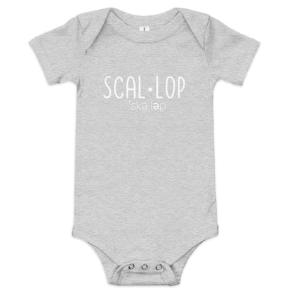 Scallop (White) Baby short sleeve one piece