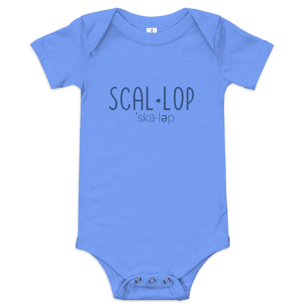 Scallop short sleeve one piece