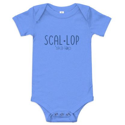 Scallop short sleeve one piece