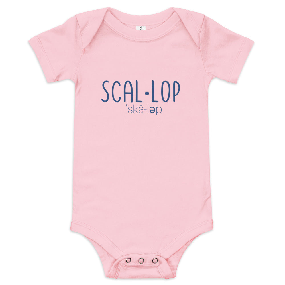 Scallop short sleeve one piece