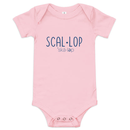Scallop short sleeve one piece