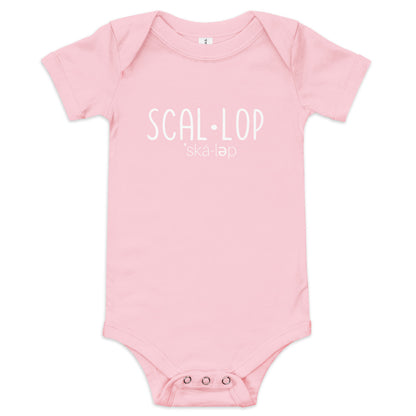 Scallop (White) Baby short sleeve one piece