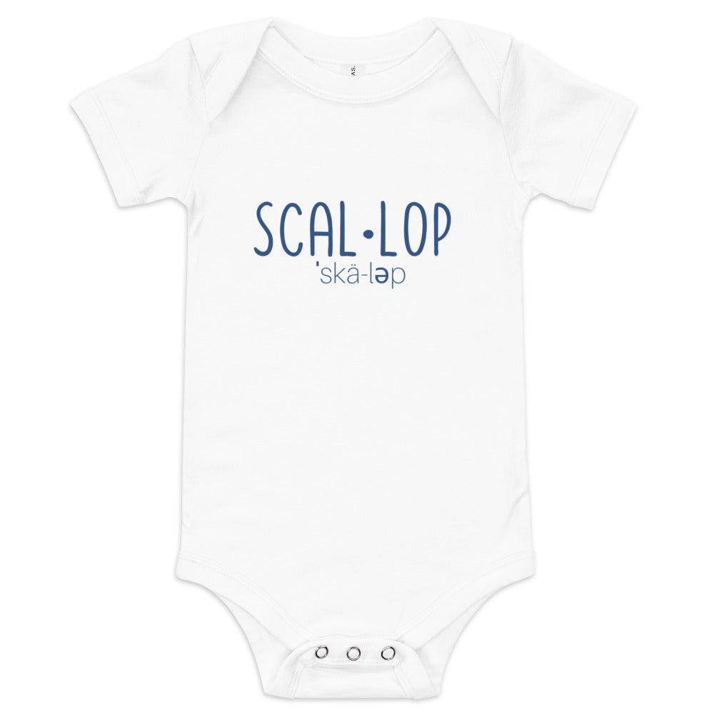 Scallop short sleeve one piece