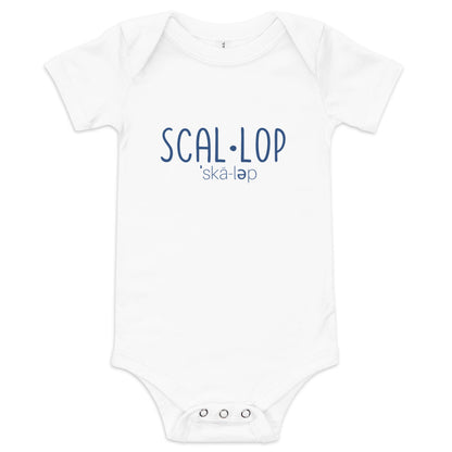 Scallop short sleeve one piece