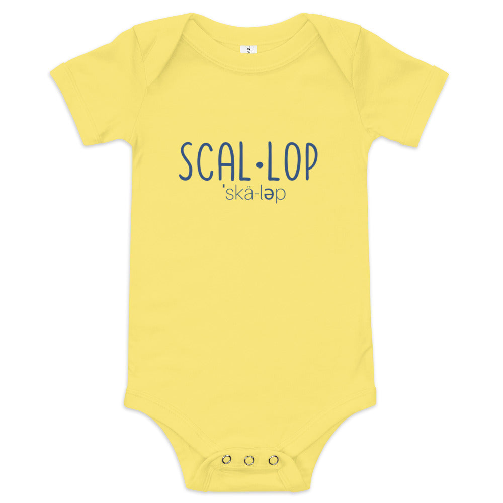 Scallop short sleeve one piece