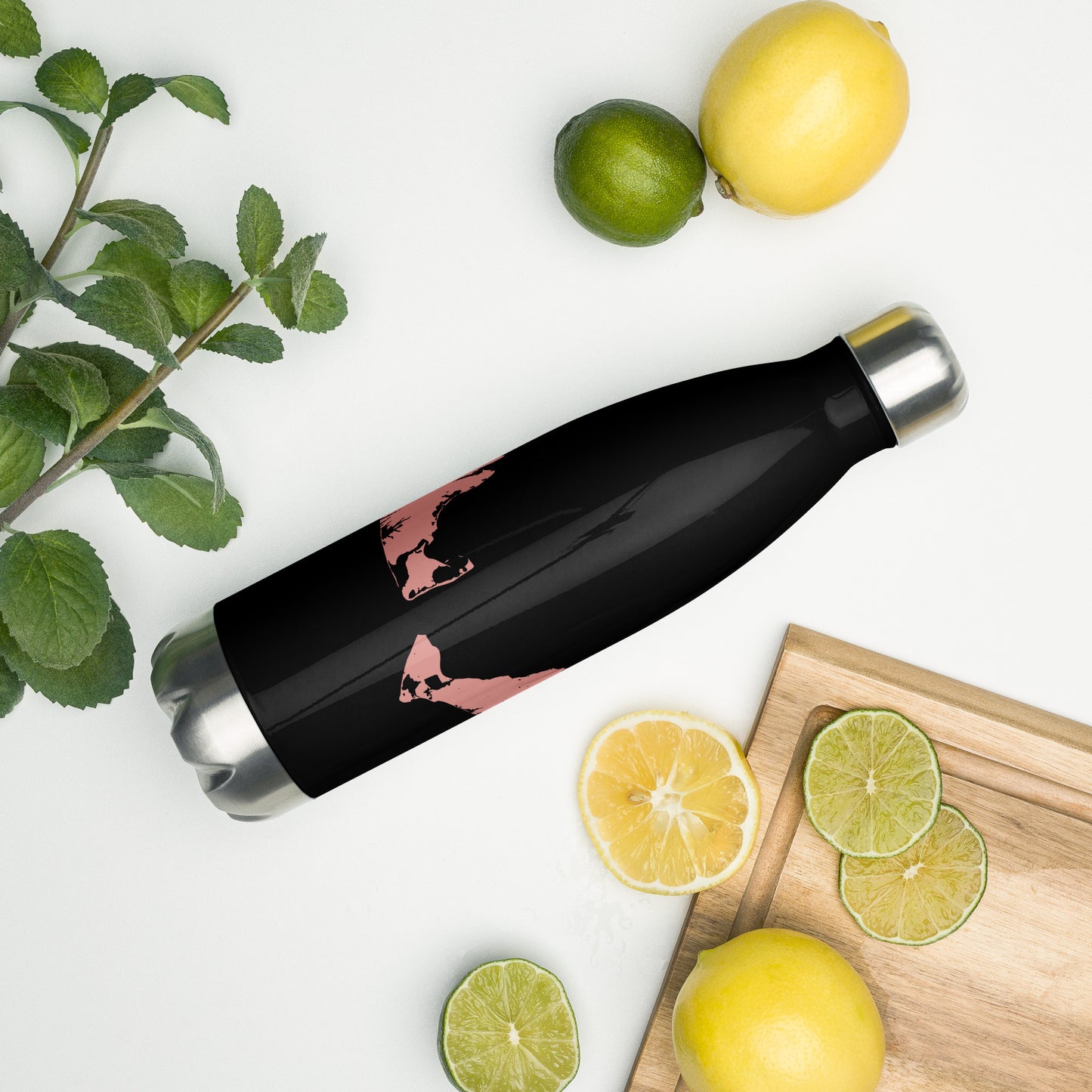 Pink Island Stainless Steel Water Bottle