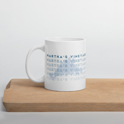 Martha's Vineyard white glossy mug