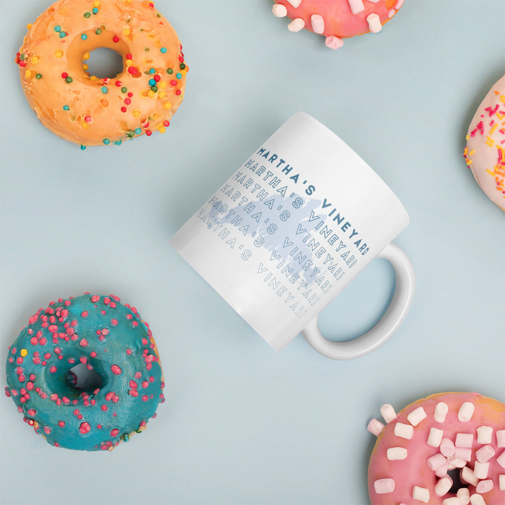 Martha's Vineyard white glossy mug