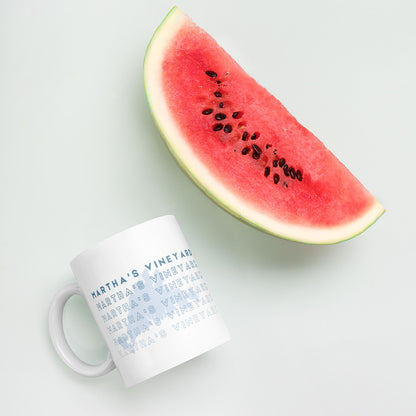 Martha's Vineyard white glossy mug