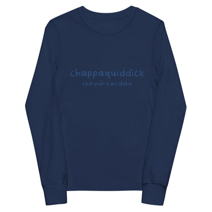 Chappaquiddick (blue) Youth long sleeve tee